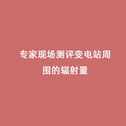 專家現場測評變電站周圍的輻射量